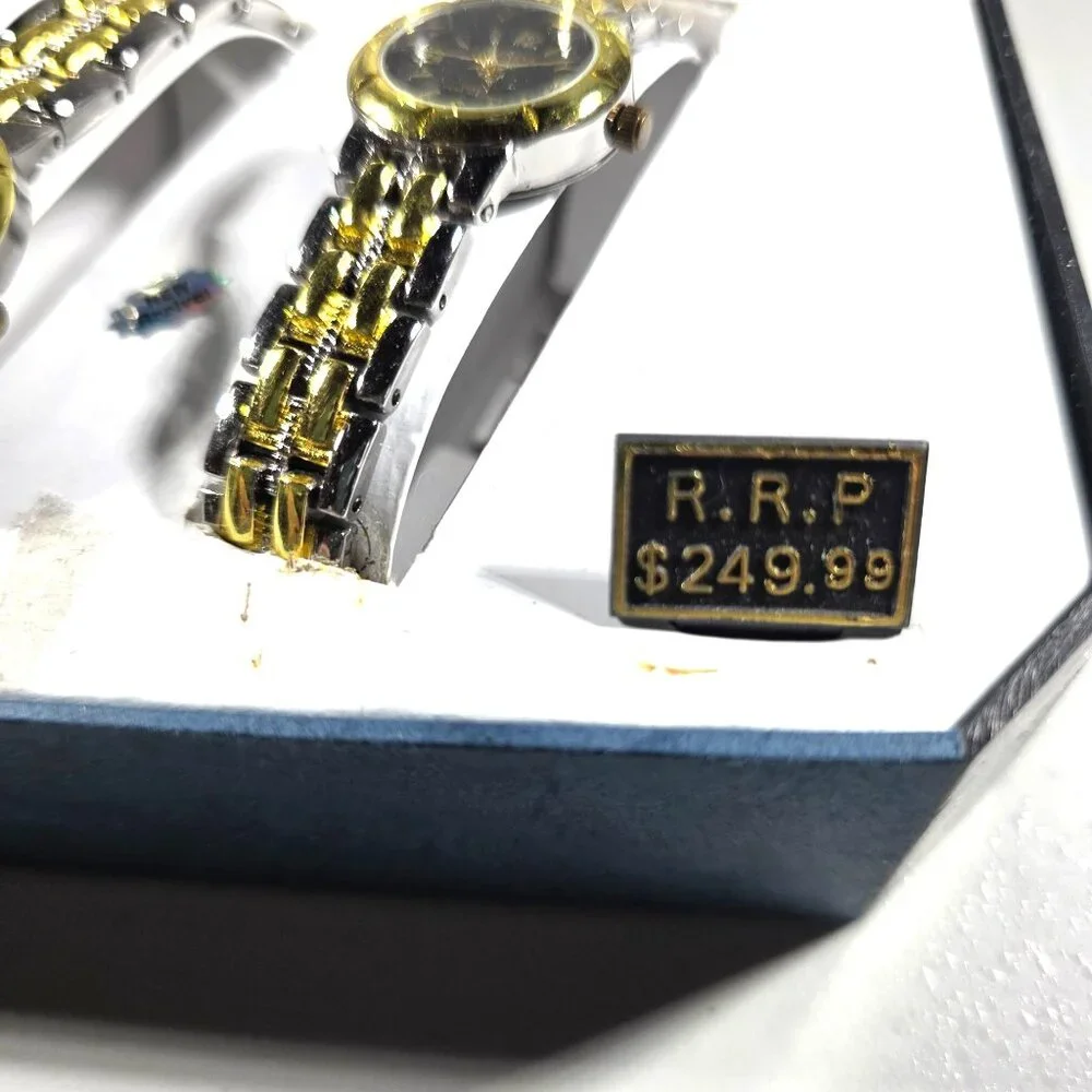 Watch Set Geneva Classic His & Hers Gold tone Silver tone In Original Box